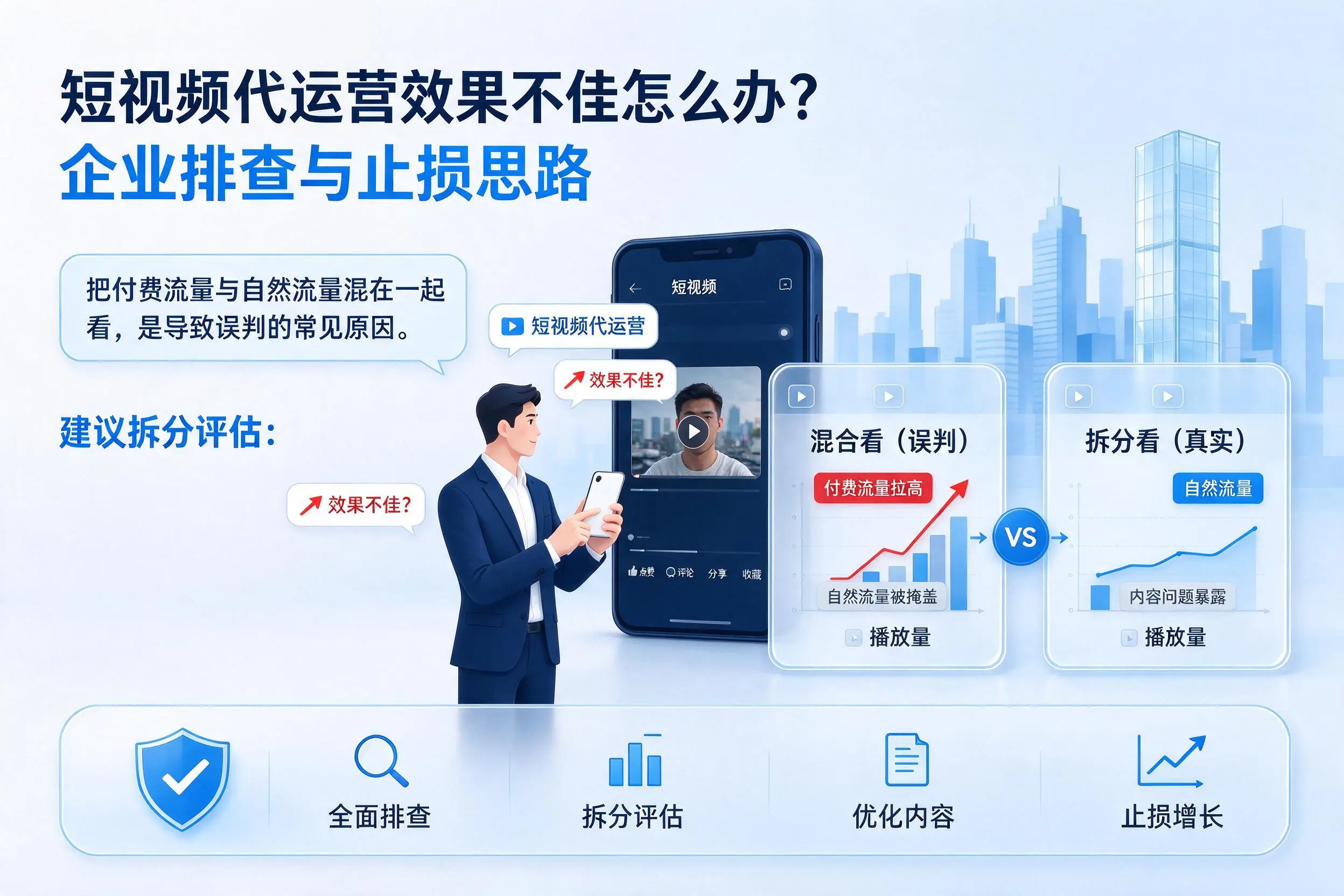短视频代运营效果不佳怎么办?楚雄企业排查与止损思路