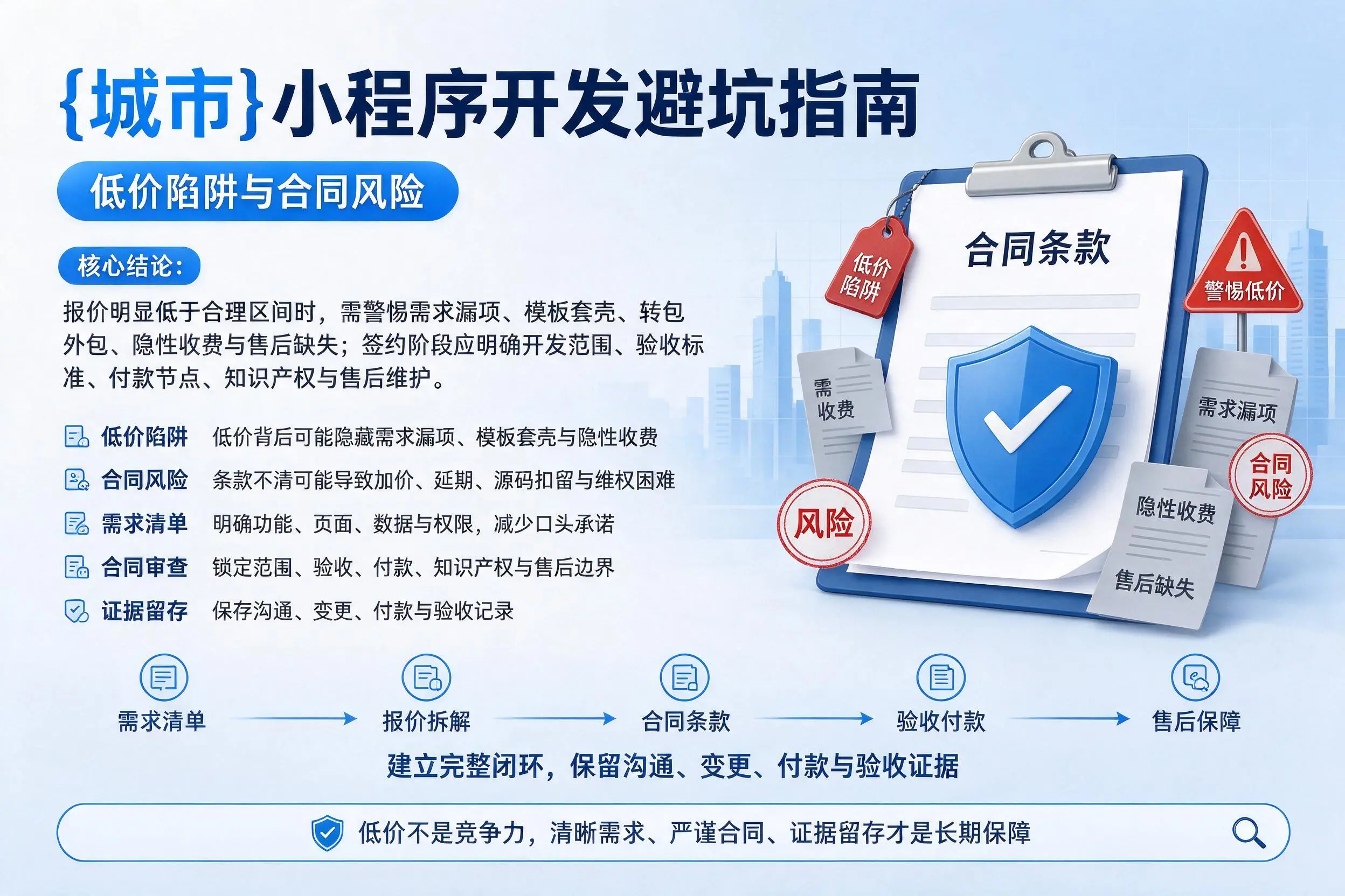 楚雄小程序开发避坑指南：低价陷阱与合同风险