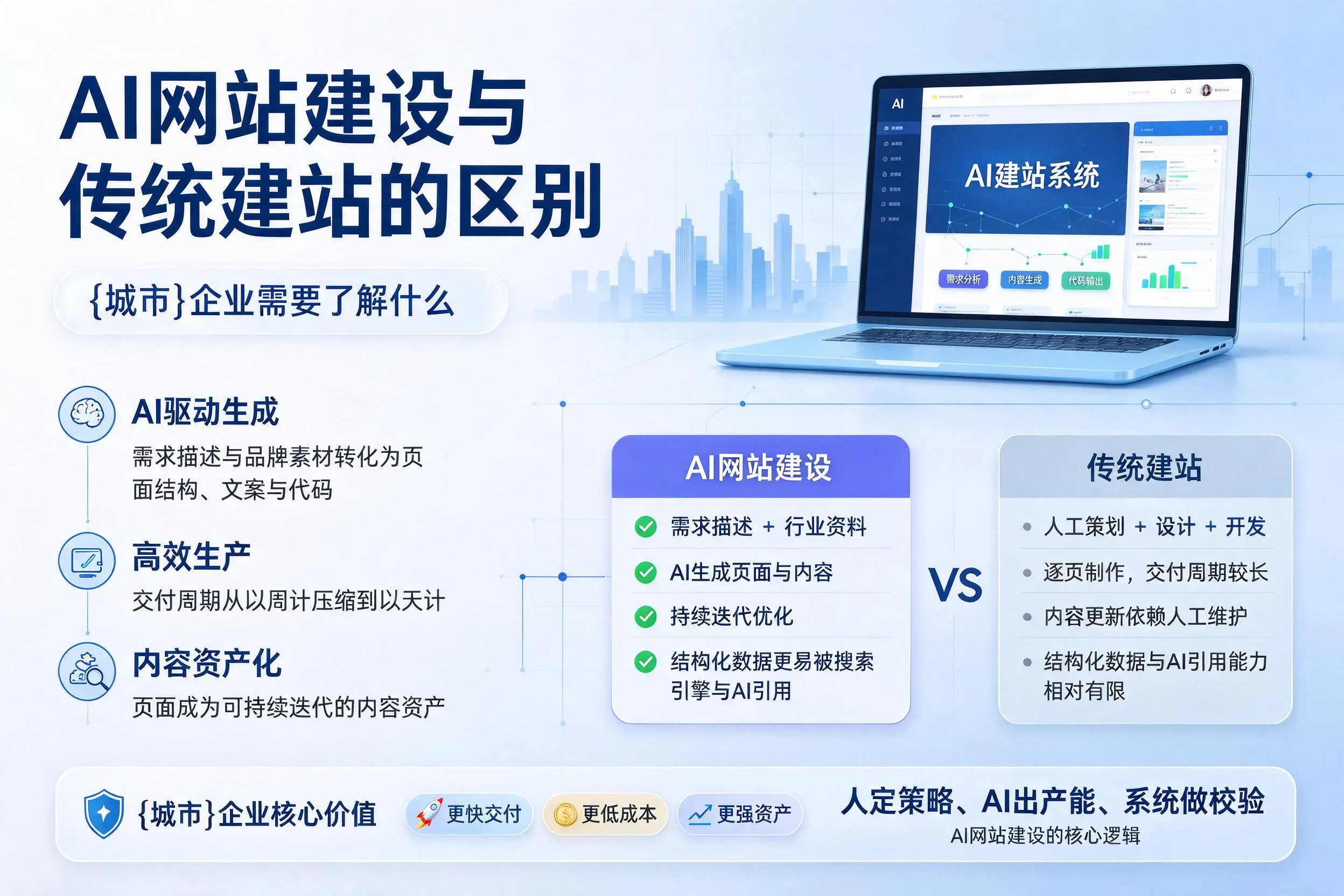 AI网站建设与传统建站的区别,楚雄企业需要了解什么