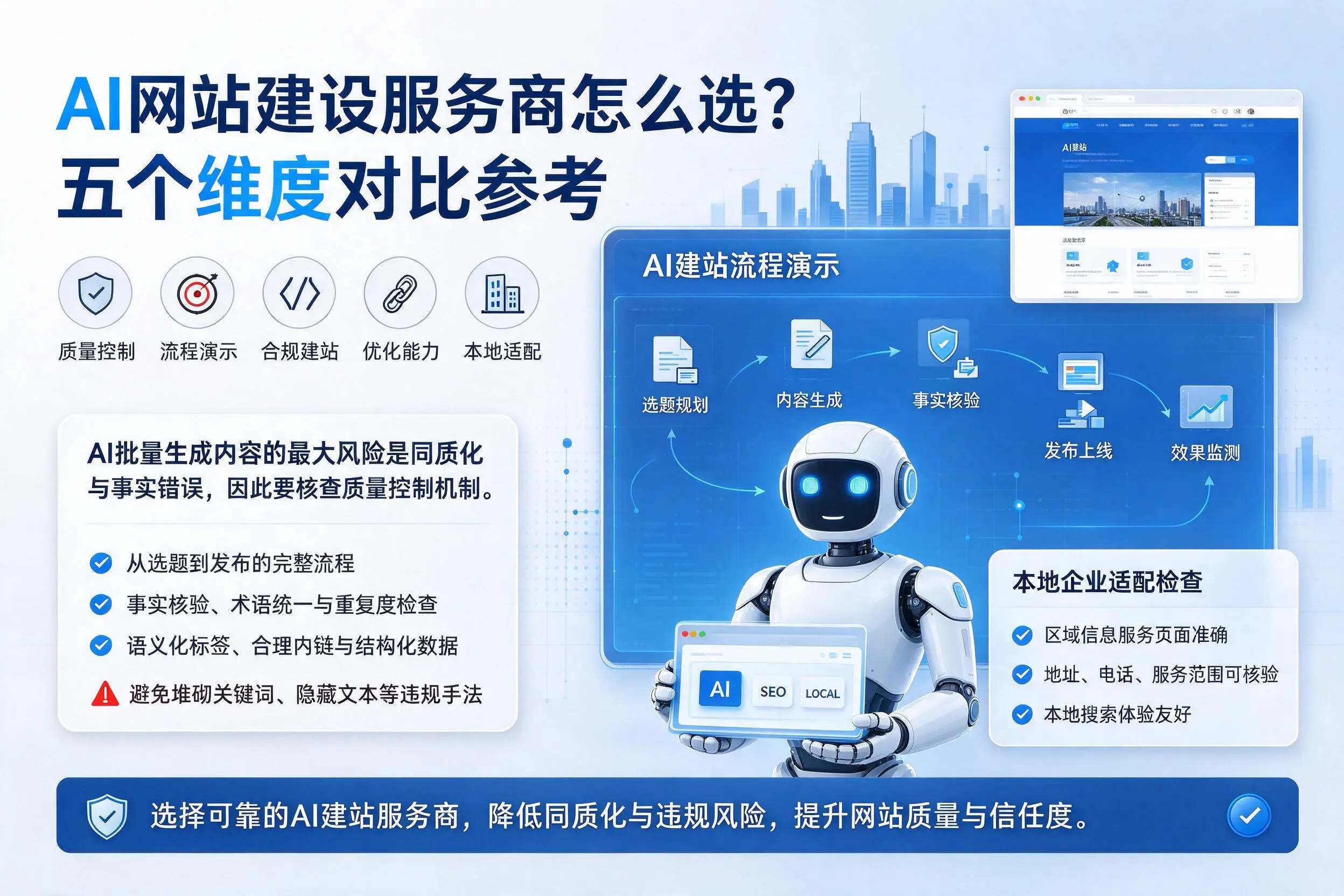 楚雄AI网站建设服务商怎么选?五个维度对比参考