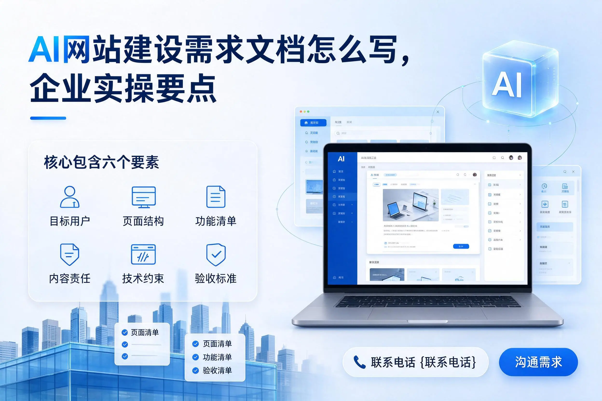 AI网站建设需求文档怎么写，楚雄企业实操要点