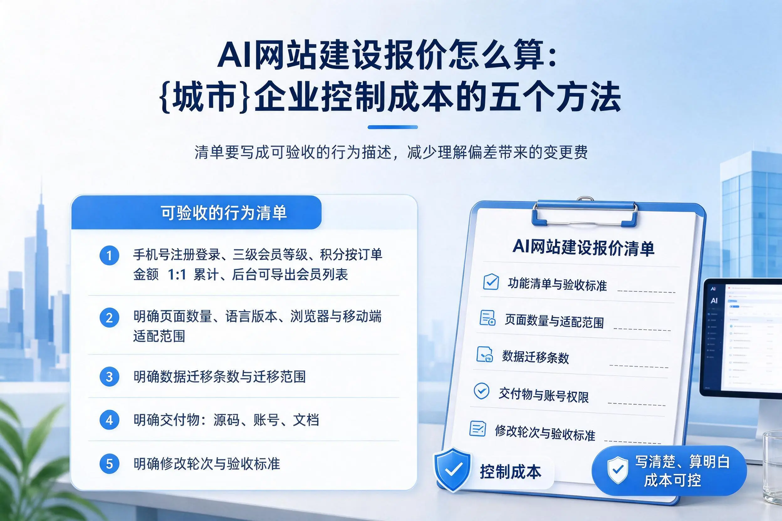 AI网站建设报价怎么算：楚雄企业控制成本的五个方法